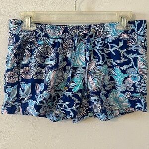 Lilly Pulitzer Katia Shorts Lapis Lazuli Blue Beach Shells